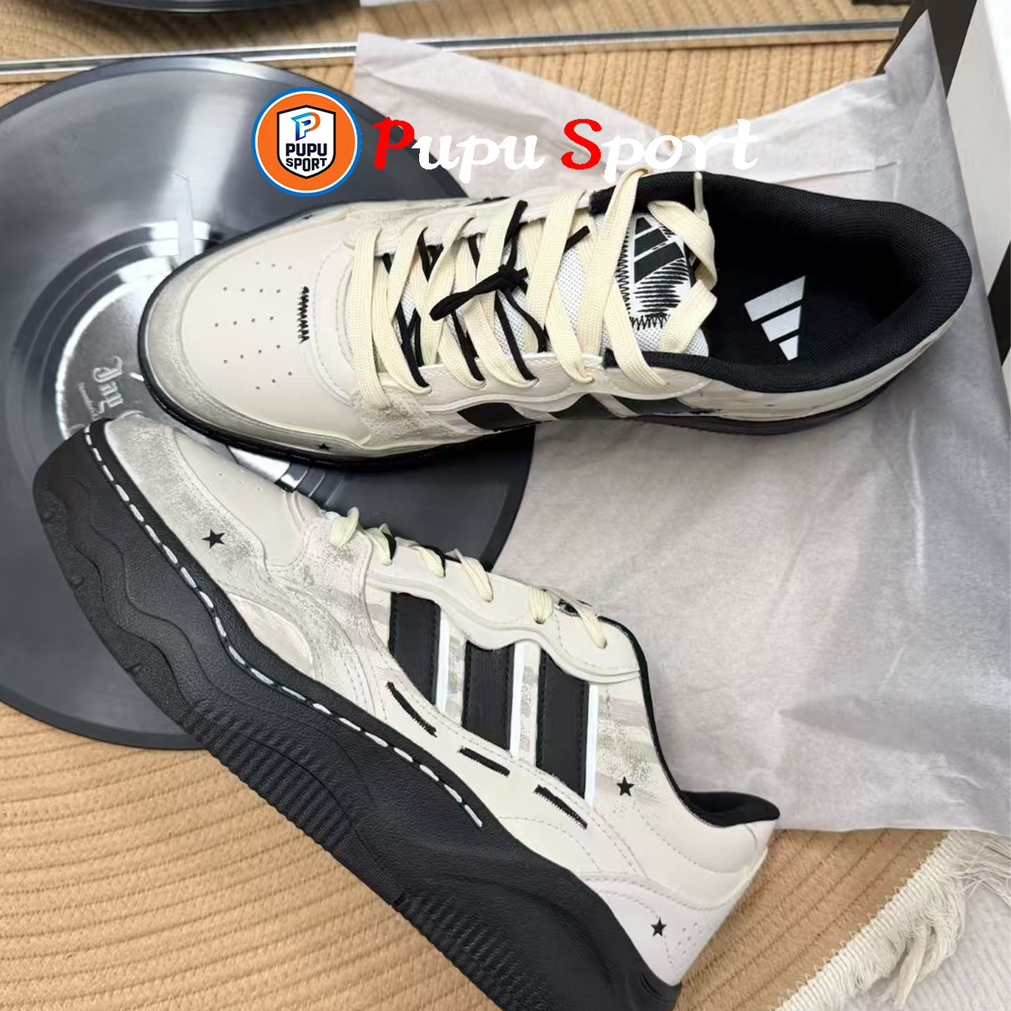 定制球鞋 Adidas Lite Shuffle漫游者解构厚底机能风厚底板鞋