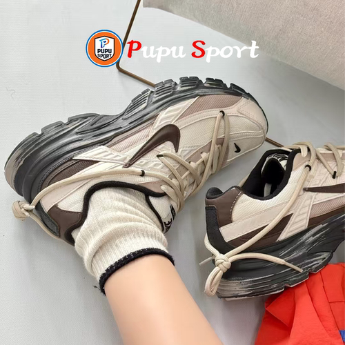定制球鞋Nike Initiator 奶油摩卡 机能风缓震低帮男女老爹鞋跑鞋
