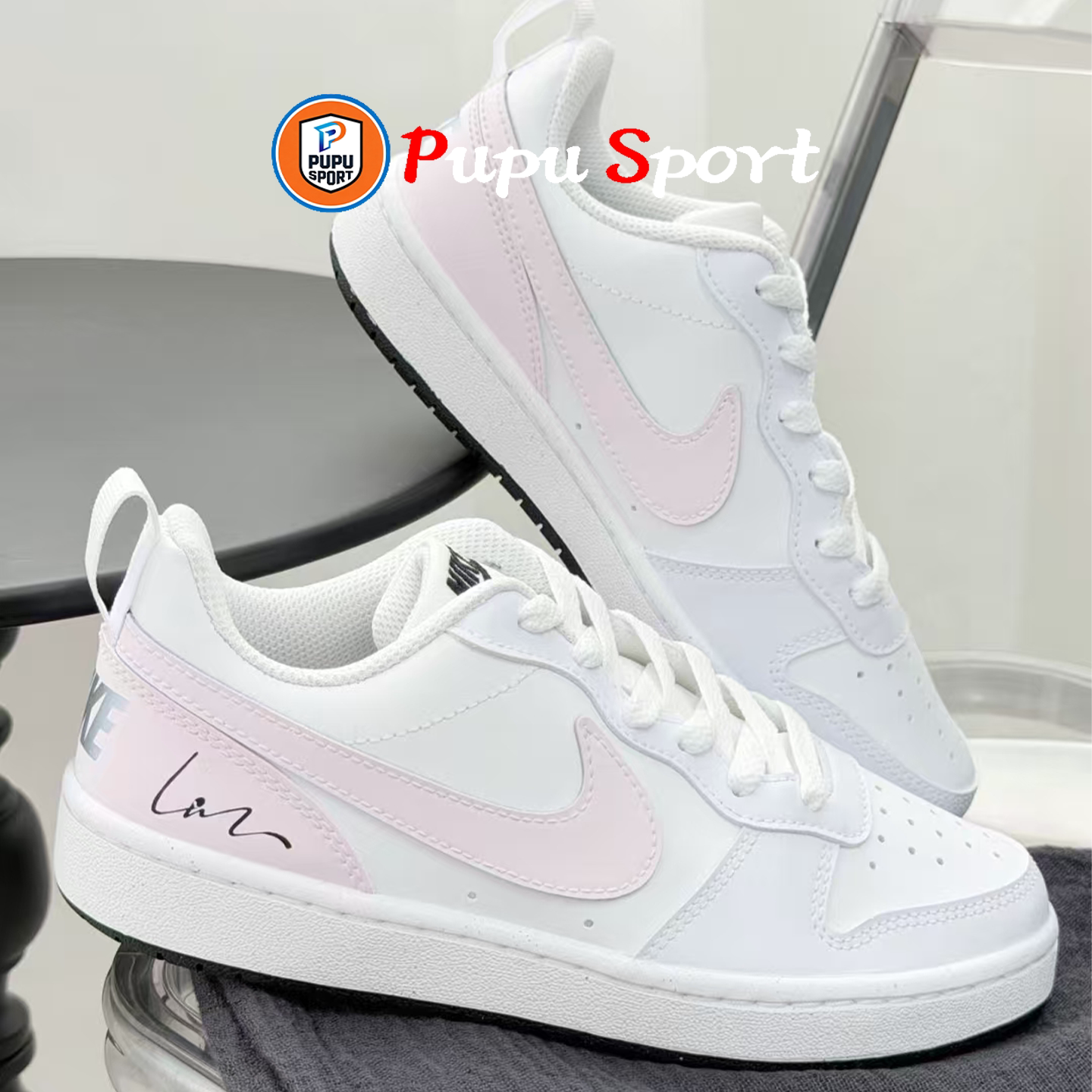 【定制球鞋】 NikeCourt Borough 紫澜心动 减龄 可爱 学院风