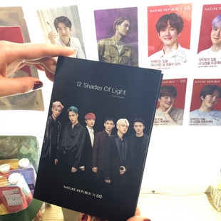 韩国自然乐园专柜官方正版EXO周边画册小卡亚克力创意红色SM