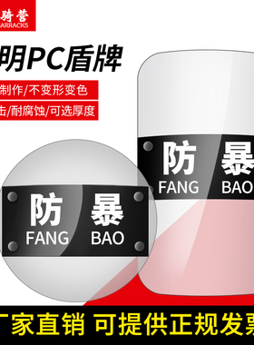 防暴盾牌保安手持PC透明加厚防爆盾牌学校幼儿园物业执勤防护器材