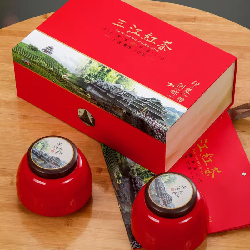 伴手礼广西三江红茶礼盒装2026新茶双陶瓷礼盒装金骏眉高山红茶