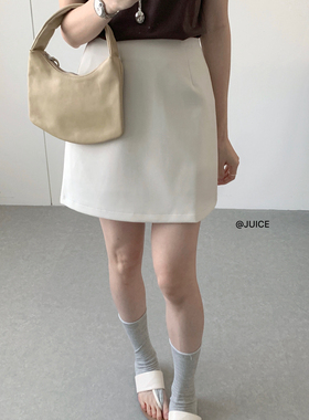 韩系高级感西装半身裙女 高腰显瘦A字短裙 通勤百搭防走光