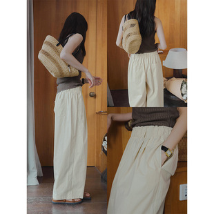 休闲裤 松弛松紧腰高腰直筒气球裤 90328 慵懒一夏 3.24采购节