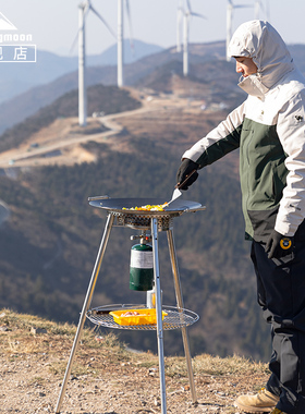 柯曼斯考特燃气烧烤架GR-901庭院聚会铁板烧烹饪烤肉美式站立烧烤