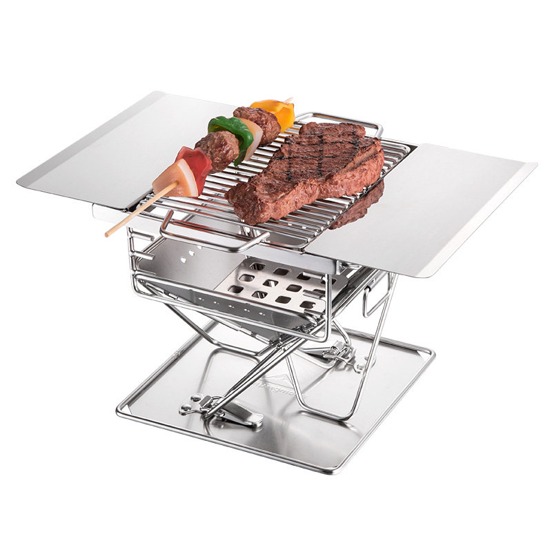 CAMPINGMOOM萤火虫小号烧烤架带翅膀置物台不锈钢烤肉炉烧烤炉BBQ|msdalam kategori luar/Mountaineer/Camping/Aksesori perjalanan, dapur/pinggan mangkuk/bekalan barbeku berkelah, Grill/Grill - dari Buy2taobao.com untuk memberikan perkhidmatan ejen Taobao profesional membeli