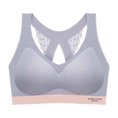 薄款无钢圈大胸显小聚拢文胸内衣