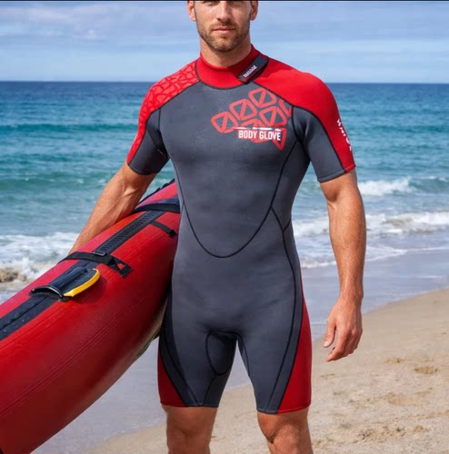美国品牌 Body glove 潜水服冲浪湿衣厚度3/2MM短袖短裤款皮划艇