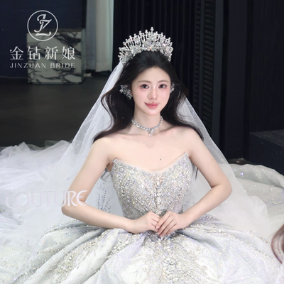 ETE正版新娘水钻皇冠头饰高级感婚礼公主王冠配饰品2025新款高端