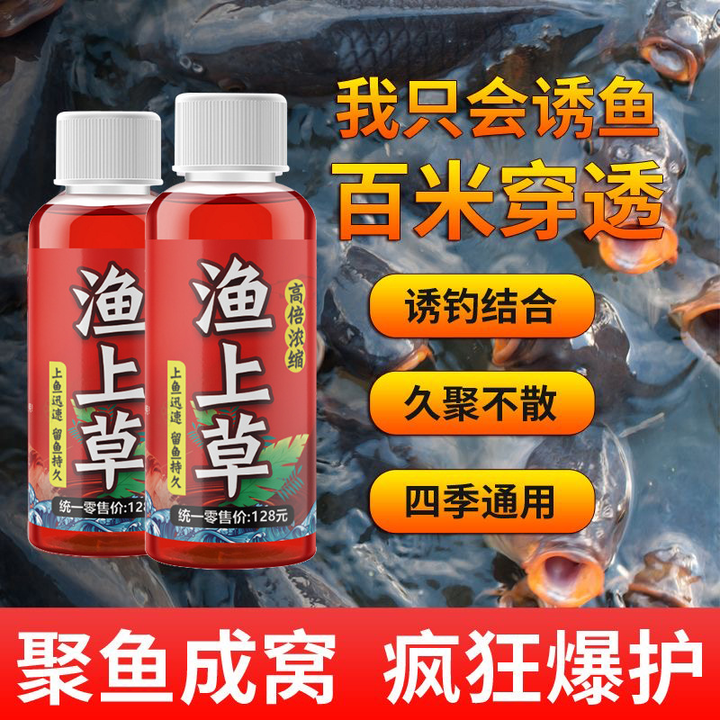鱼上草钓鱼小药黑坑野钓添加剂草