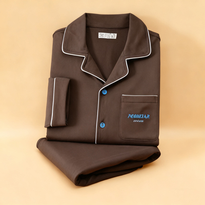 海岛绒秋冬抗静电情侣睡衣套装