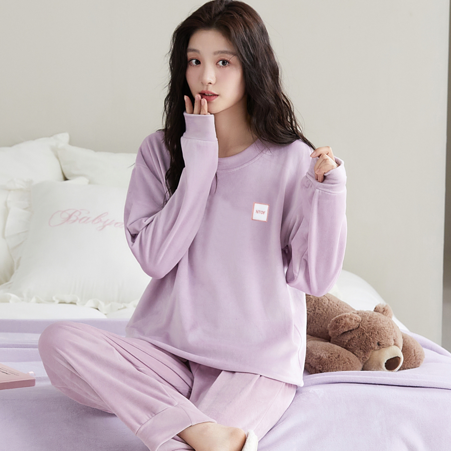 海岛绒睡衣女新款送妈妈女友