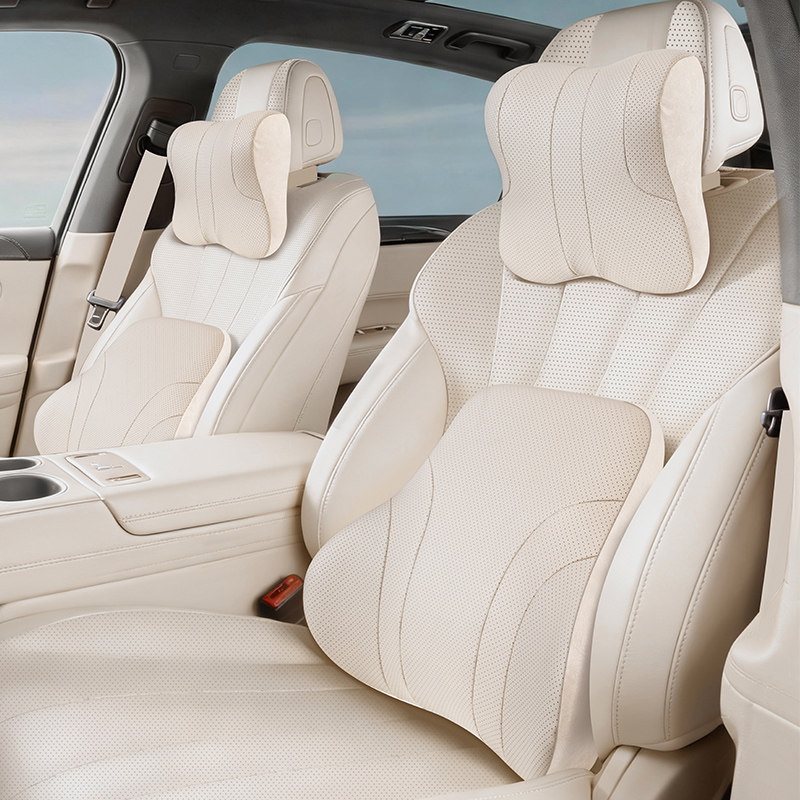 汽车头枕车枕头护颈枕座椅靠枕腰垫护腰护颈记忆棉头枕腰靠套装