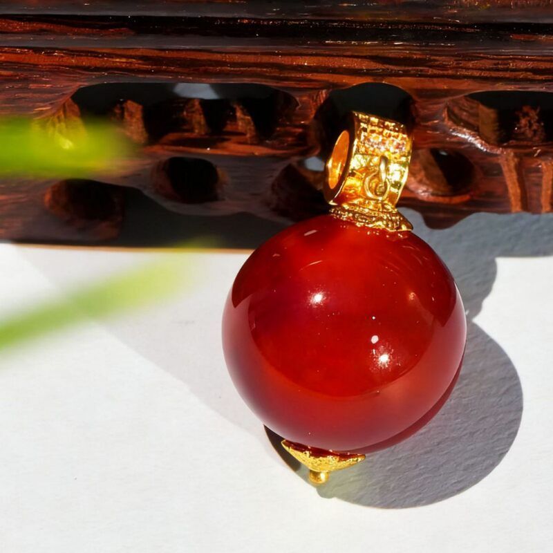 红玛瑙转运珠男女款本命年转运珠时尚百搭8010