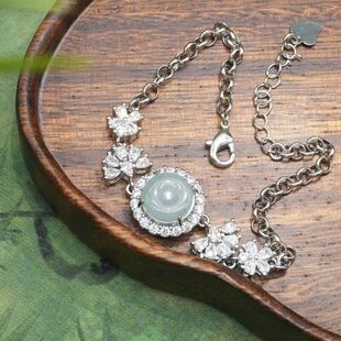 其一货手链A锆石发翡翠新中式 缅甸天然多样性9031花朵女小众精致