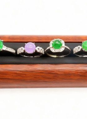 天然翡翠橄榄透辉戒指新中式百搭款多样性发其一9304