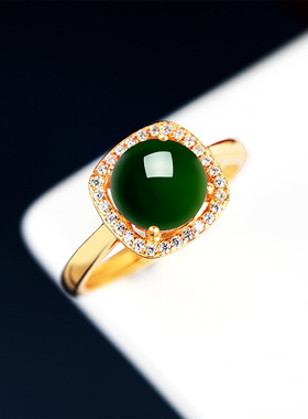 S925纯银戒指空托女戒托镶嵌翡翠