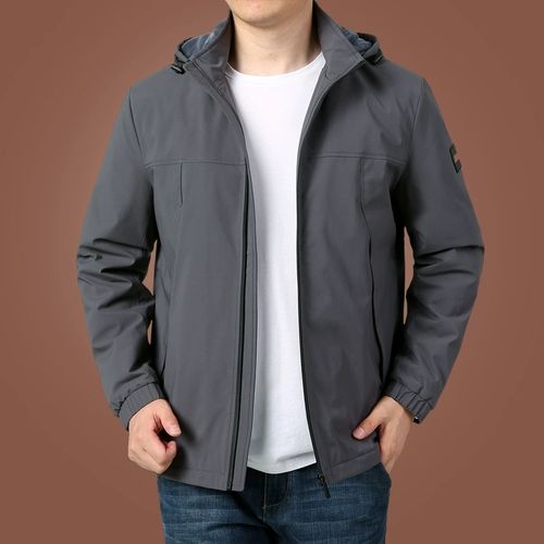 Толстовка с капюшоном, демисезонная ветрозащитная куртка для отдыха, коллекция 2023, для мужчины среднего возраста, оверсайз