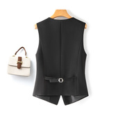 叠搭短款 设计感西装 无袖 背心外搭2026春秋新款 老钱风坎肩 马甲女款