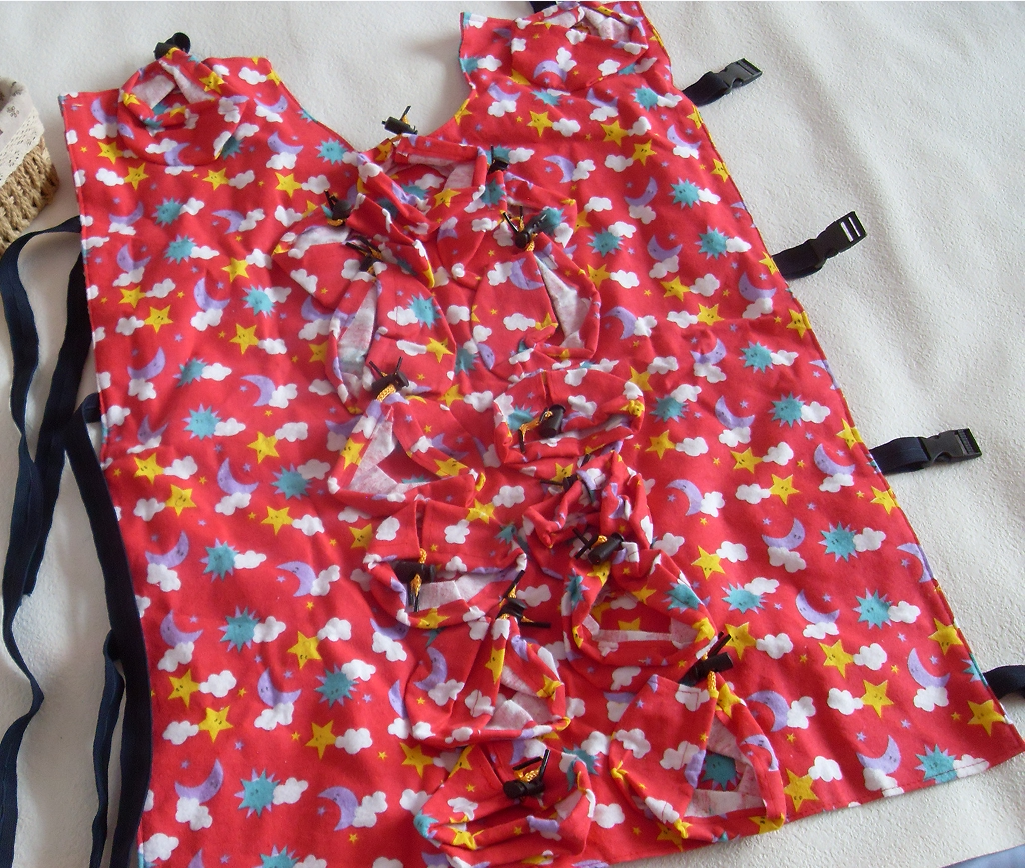 双排大椎被温灸布包随身灸艾灸布套艾灸衣服15联背部艾灸布袋