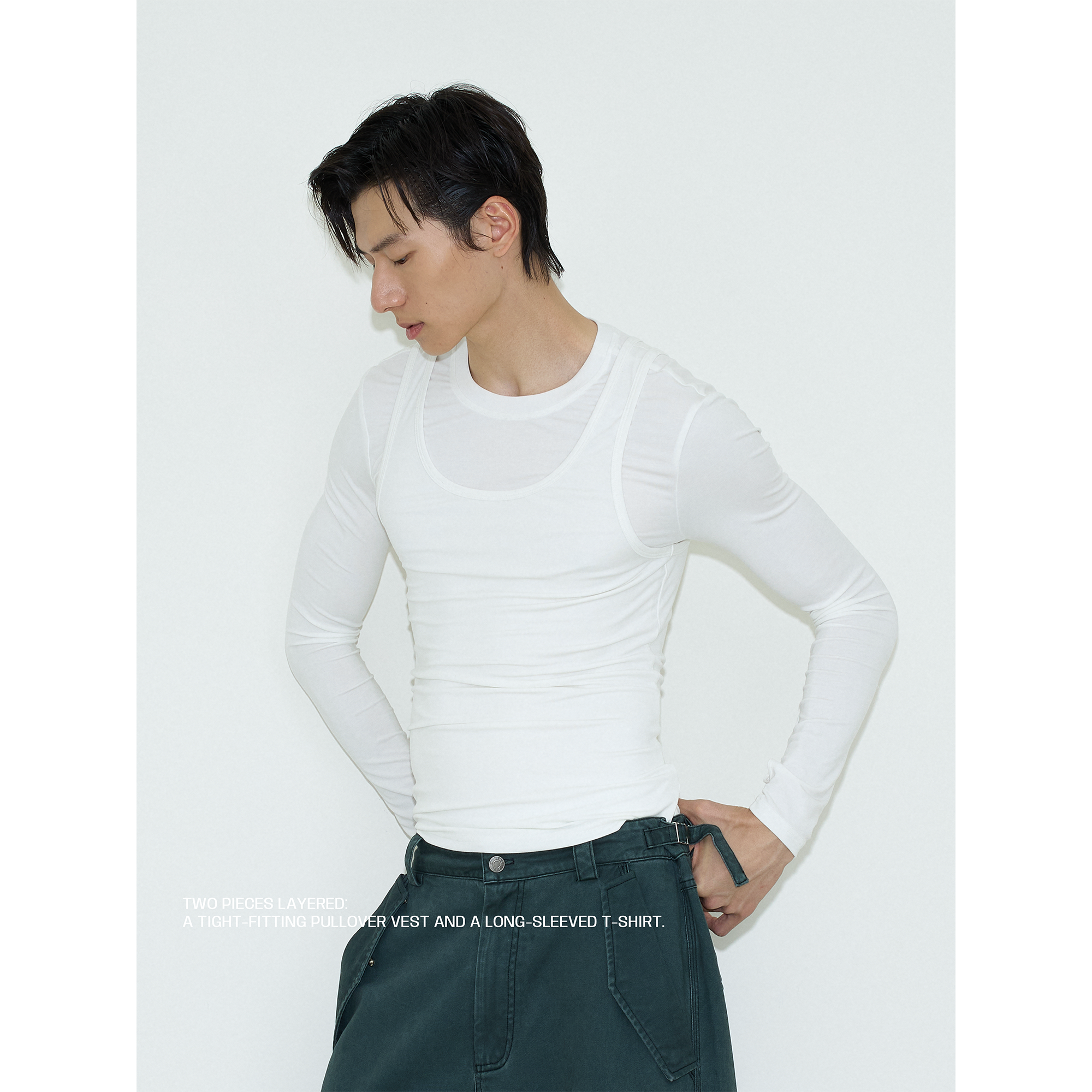 weave穿搭公式白色两件套T恤