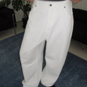 weave 棉 军绿水洗斜纹宽松廓形休闲垂感牛仔阔腿裤 慵懒周末 白色