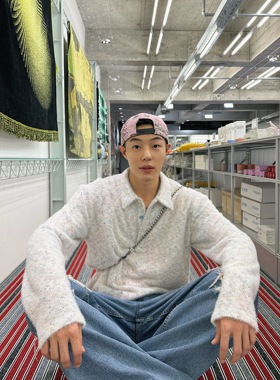 weave studio25秋冬 治愈寒冬 毛乎乎柔软亲肤百搭彩点polo毛衫男