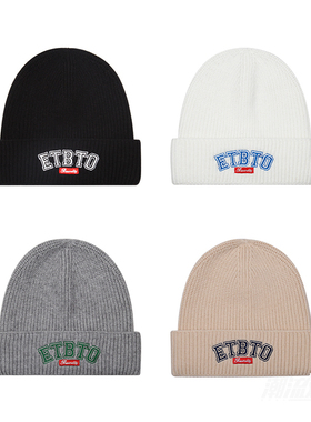 RAVENOUS秋冬新款ETBTO字母刺绣冷帽针织帽男女同款毛线帽子潮牌