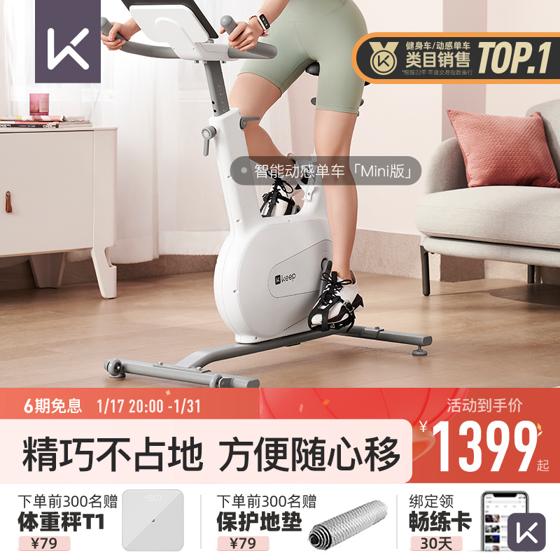 Keepmini动感单车智能家用器材运动磁控静音小型室内自行车健身车