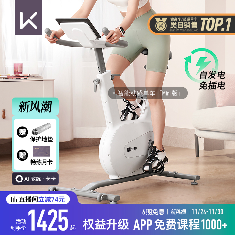 Keep动感单车mini/家用健身器材减肥静音室内运动小型健身自行车
