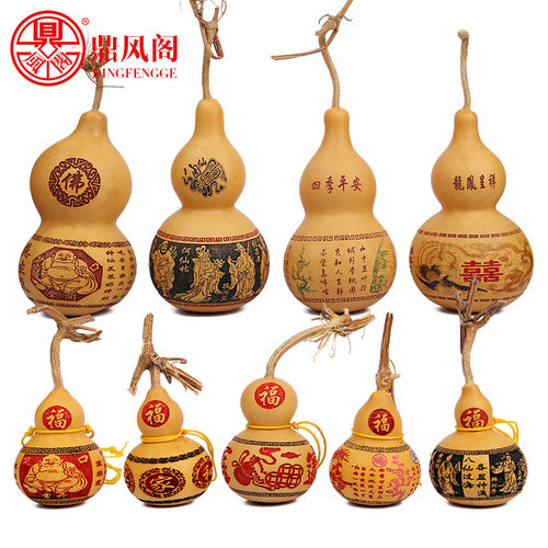 天然葫芦摆件带龙头特