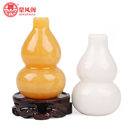 饰工艺品 天然黄玉石葫芦摆件客厅实心葫芦招财天医葫芦保健康装