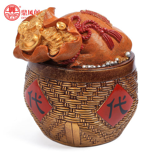 李居明八运吉祥物【代代发财】摆件大财袋丰足有米客厅招财装饰 - 封面