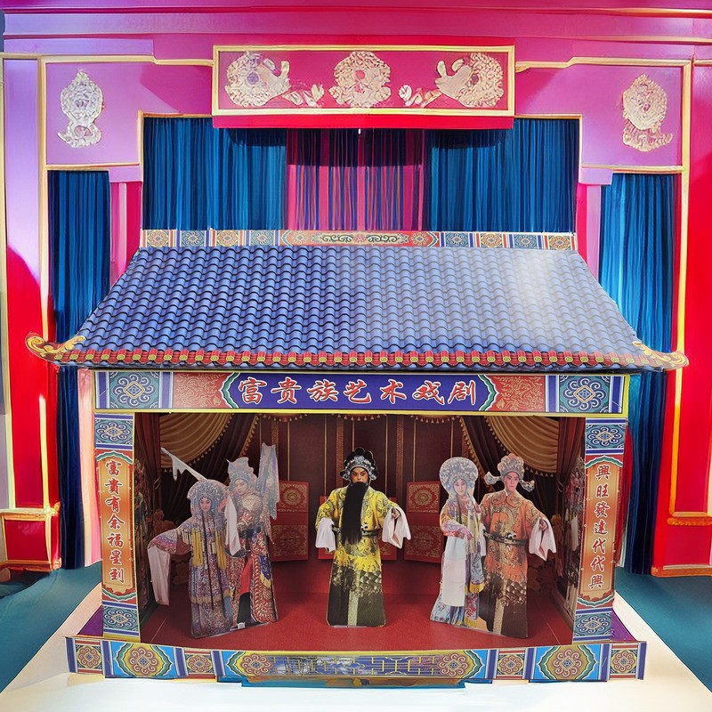 祭祀用品纸艺戏台成品发货清明节五期周年祭日纸糊戏楼寒衣节纸