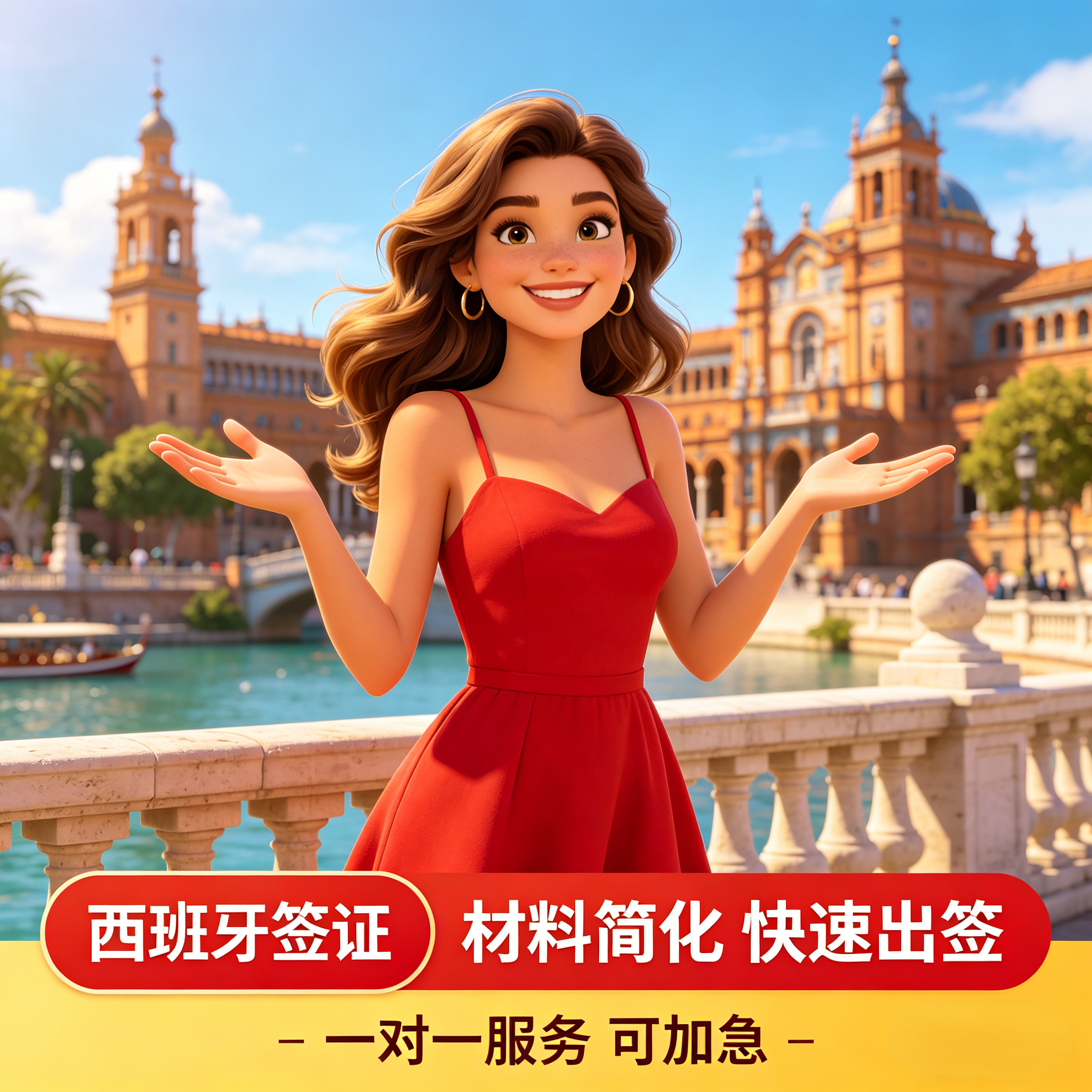 西班牙·旅游签证·上海送签·西班牙签证欧洲申根单次多次个人旅游商务加急插队免预约简化全国办理