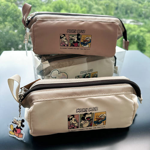 复古米奇手拎大开口学生笔袋笔盒