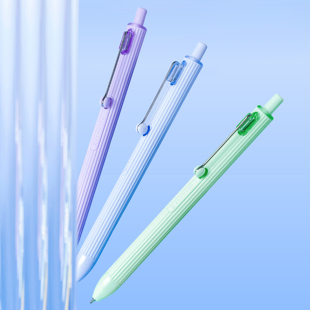 新亲肤云端触感中性笔黑学生速干刷题笔高颜值亲和力天空色中性笔