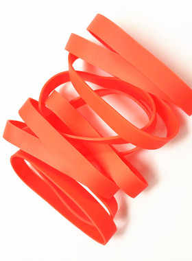 橙色橡皮筋宽1厘米可定做环保材质办公家居用品捆绑收纳工具包邮