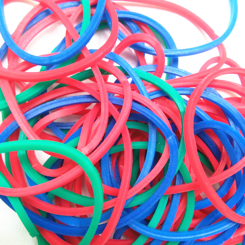 新品上架办公家居生活用品环保hong彩色橡皮筋100G袋可定制颜色