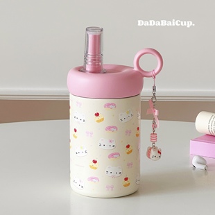 高颜值外出便携小巧 hellokitty可爱保温杯子吸管水杯女生2025新款