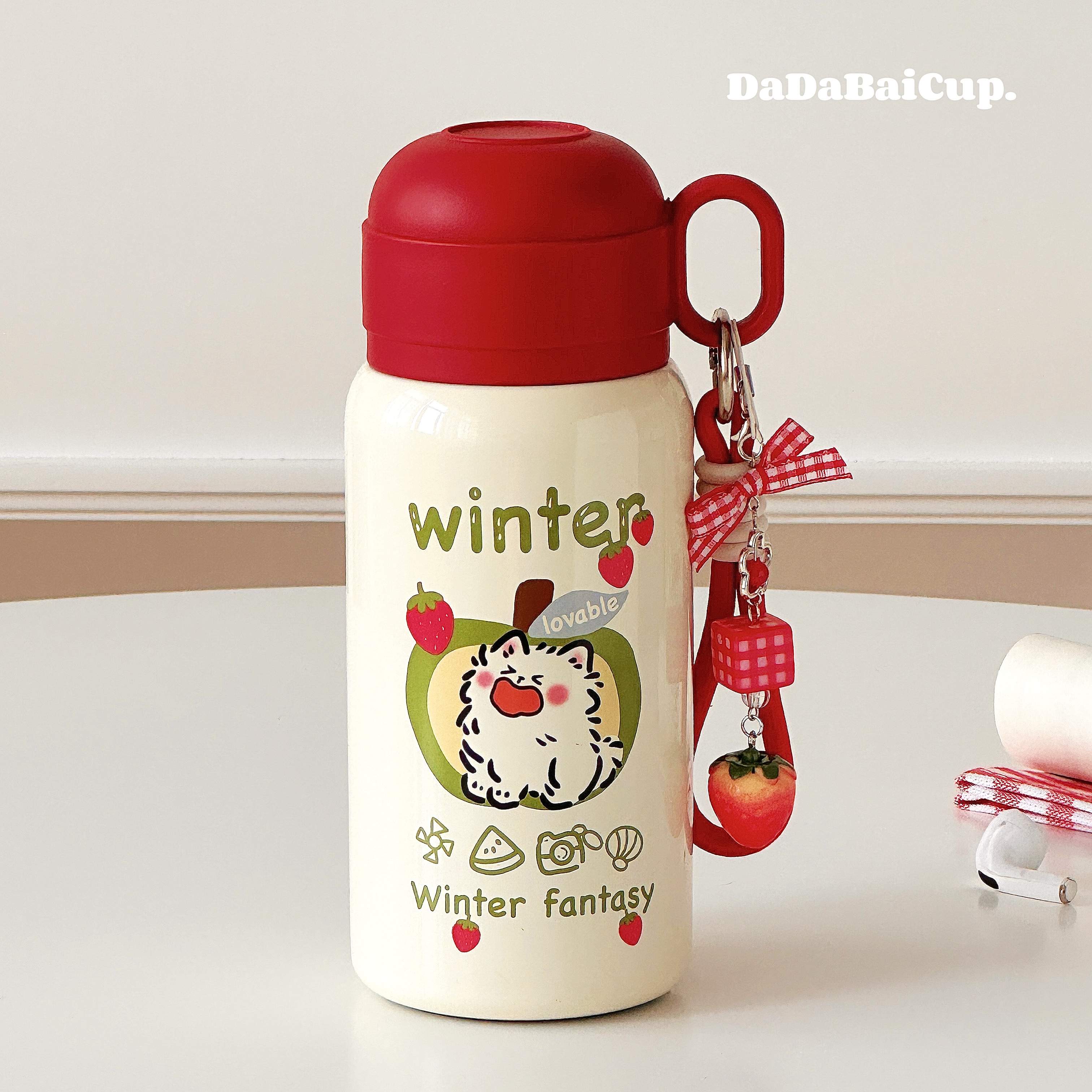 251028草莓小猫吸管保温杯