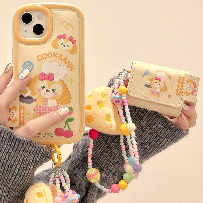 网红可爱卡通奶酪饼饼适用iphone15promax手机壳新款苹果15pro链条12少女心14防摔13pro创意11硅胶软壳保护套属于什么档次？