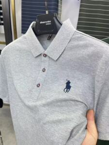 丝光珠地棉简约刺绣polo衫短袖夏季吸汗透气半袖t恤男翻领马标潮T