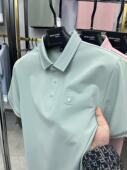 暗扣男士 冰丝轻商务时尚 短袖 polo衫 25年夏季 纯色翻领凉感短袖 新款
