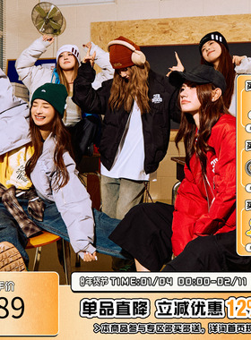 RickyisClown压印MA1立体感羽绒服男生25冬季潮流飞行夹克外套女