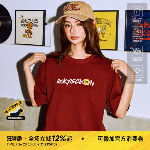 RIC美式短袖夏季男女情侣装新款