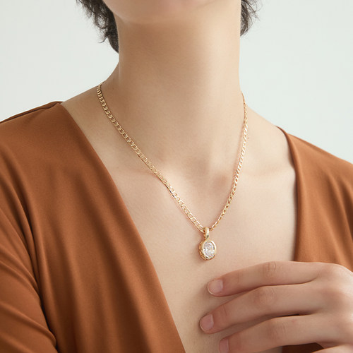 AuRevoirLesFilles锆石锁骨链