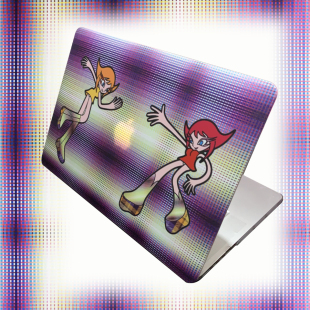 废物点心原创可爱卡通迷幻格适用苹果笔记本电脑Macbookair保护壳