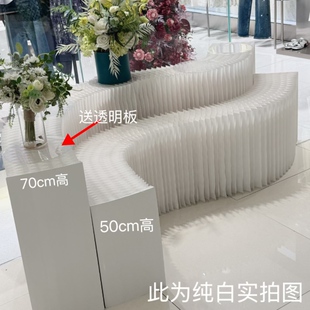 可折叠多功能橱窗长条展台创意展会商场陈列移动多层展示架展示台