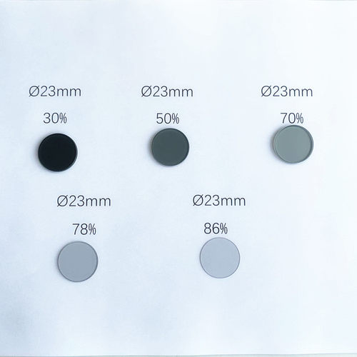 减光片 中性灰玻璃 滤光镜片 直径22mm 23mm 11种透过率供选择